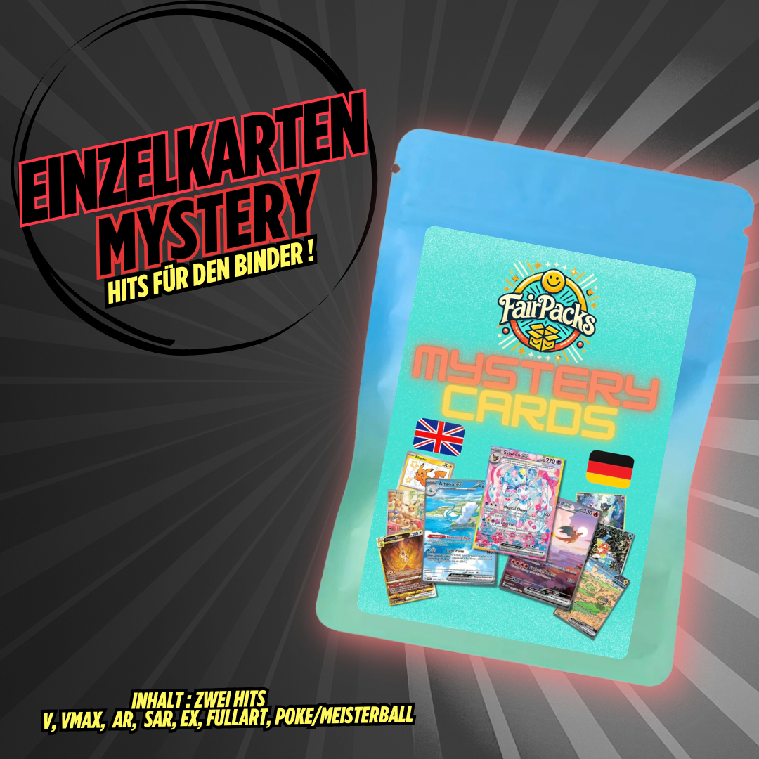 Mystery Cards - Zwei Hit Karten SAR, AR, Fullart, Shiny, V, VMax, Ex